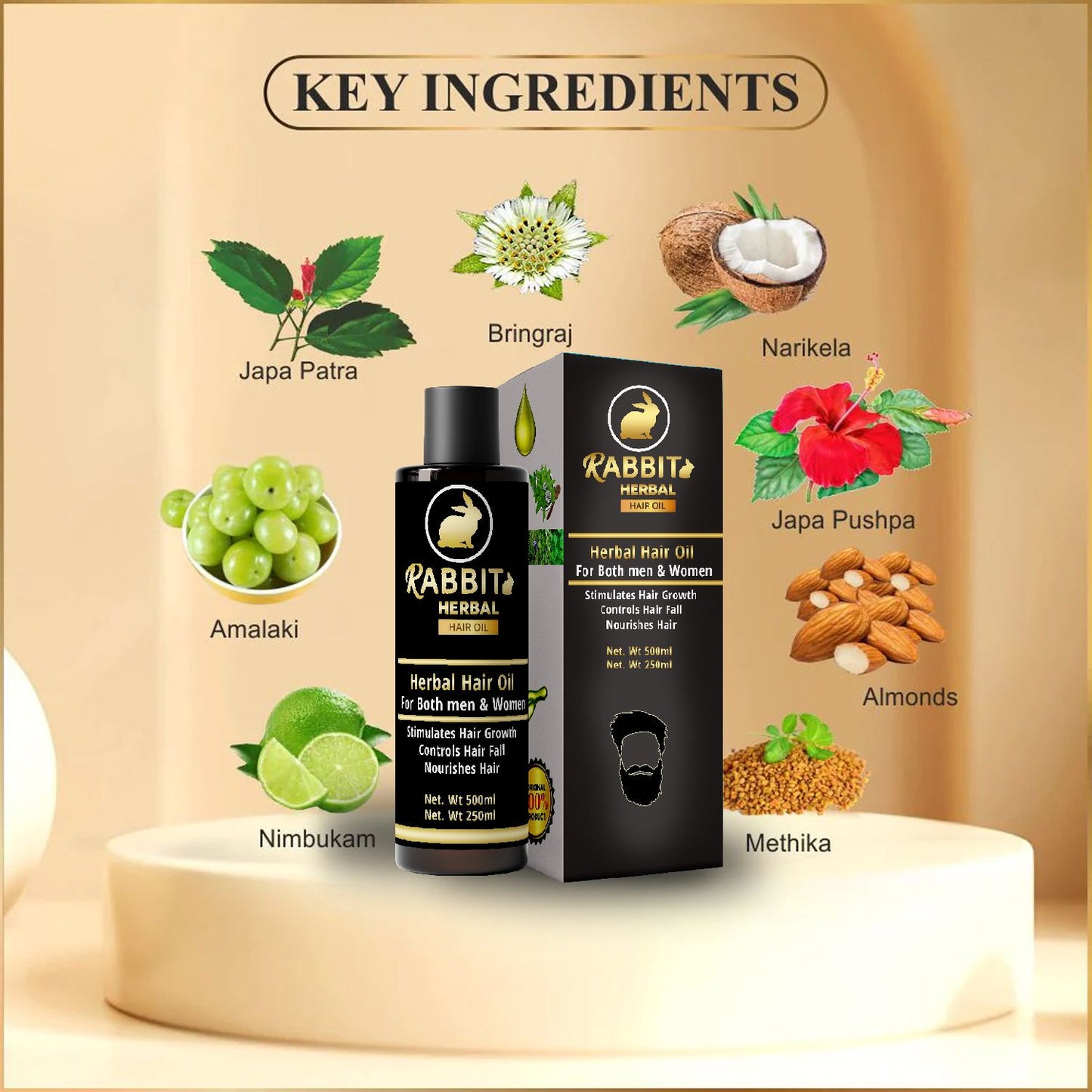 Natural Rabbit herbal hair oil